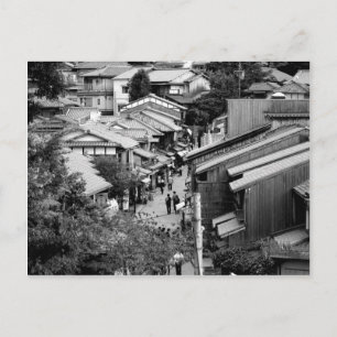 Gion Kyoto Japan Black & White Photography Postcard