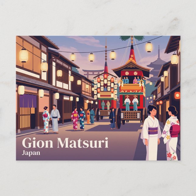 Gion Matsuri Japan Postcard (Front)