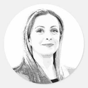 Giorgia Meloni Classic Round Sticker