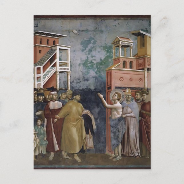 Giotto: St. Francis Renounces all Worldly Goods Postcard (Front)
