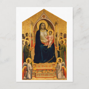 Giotto's Ognissanti (All Saints) Madonna Maestà,  Postcard