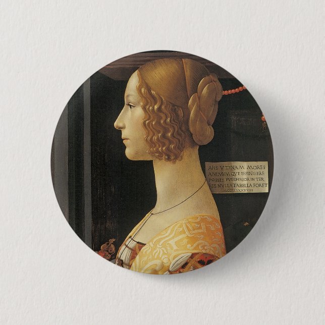 Giovanna degli Albizzi Tornabouni 6 Cm Round Badge (Front)
