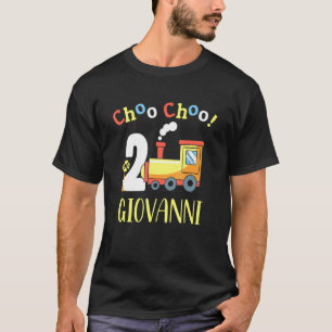 Giovanni Choo Choo Two Train 2nd Birthday Turning T-Shirt