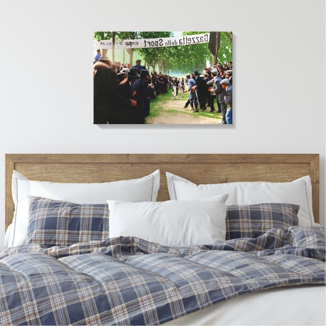 Giovanni Rossignoli Stage Winner Giro d'Italia  Canvas Print (Insitu(Bedroom))