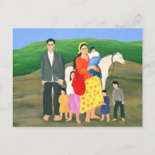 Gipsy Family 1986 Postcard