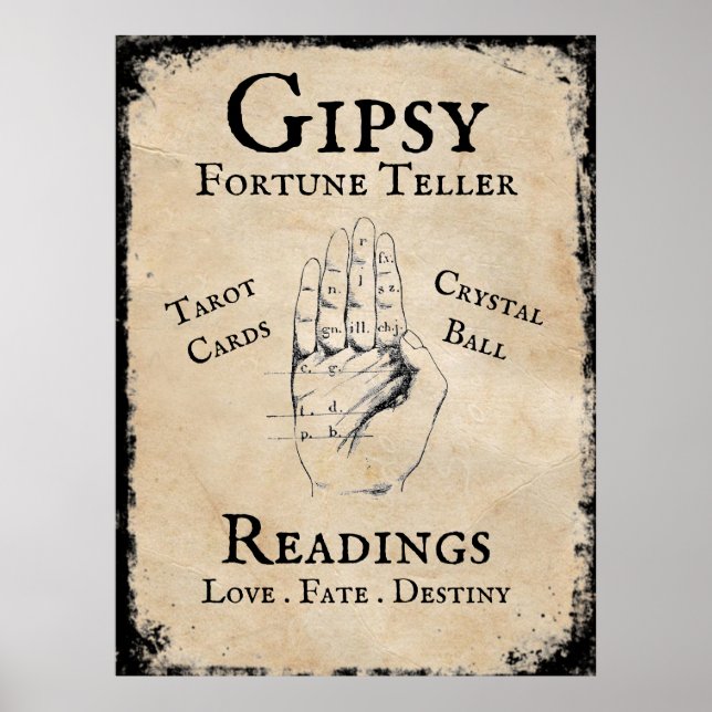 Gipsy fortune telling Halloween prop Poster (Front)