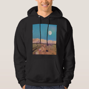 Girafe In Serengeti  - Rising Moon Hoodie