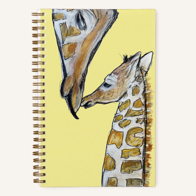 Giraffe 003-Yellow Journal by Molly Magdalain (Front)