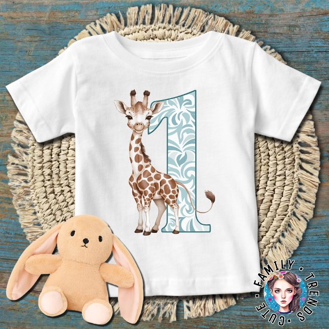Giraffe 1st birthday baby T-Shirt (Creator Uploaded)