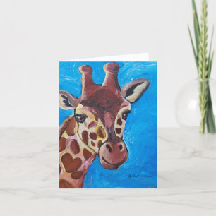 Giraffe (2019) - small - 4" x 5.6" - vertical thank you card
