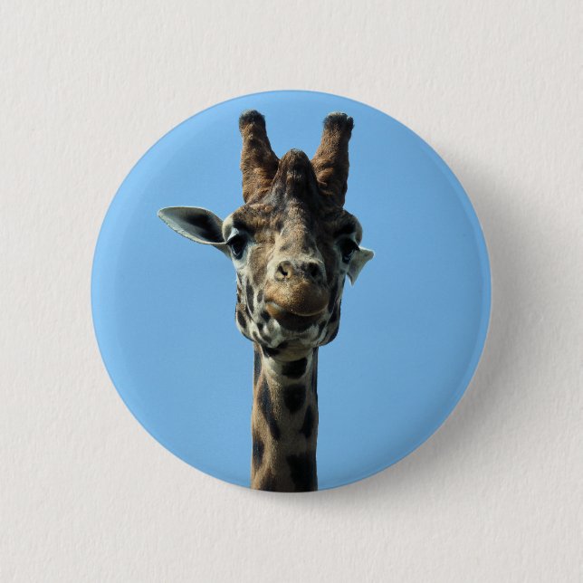 GIRAFFE 6 CM ROUND BADGE (Front)