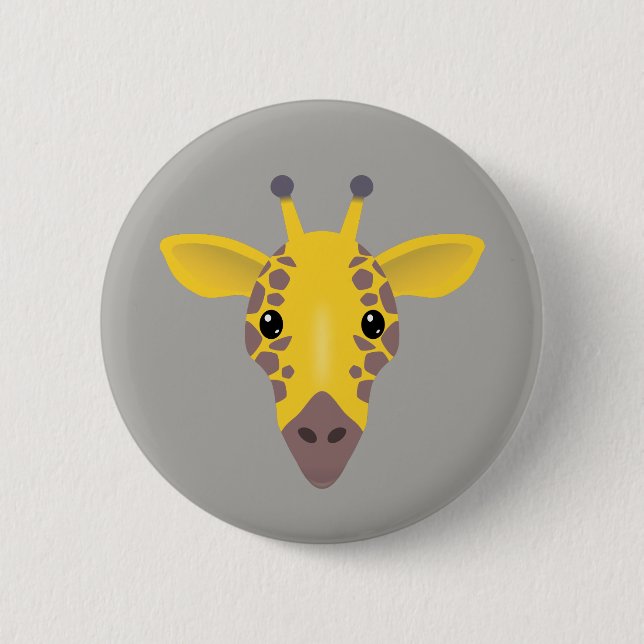 Giraffe 6 Cm Round Badge (Front)