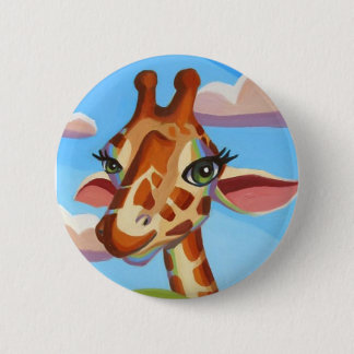 Giraffe 6 Cm Round Badge