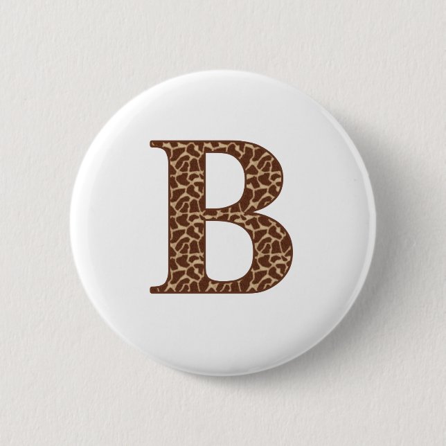 Giraffe A 6 Cm Round Badge (Front)