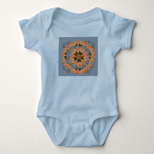 Giraffe Abstract Art Print Baby Bodysuit (Front)