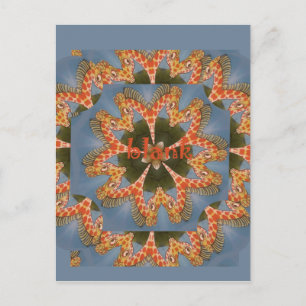 Giraffe Abstract Art Print Postcard