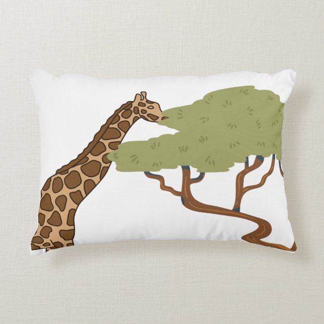 Giraffe, Acacia Decorative Cushion (Front)