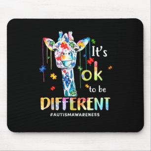 Giraffe Acceptance Kids Boys Girls Its Ok To Be Di Mouse Pad