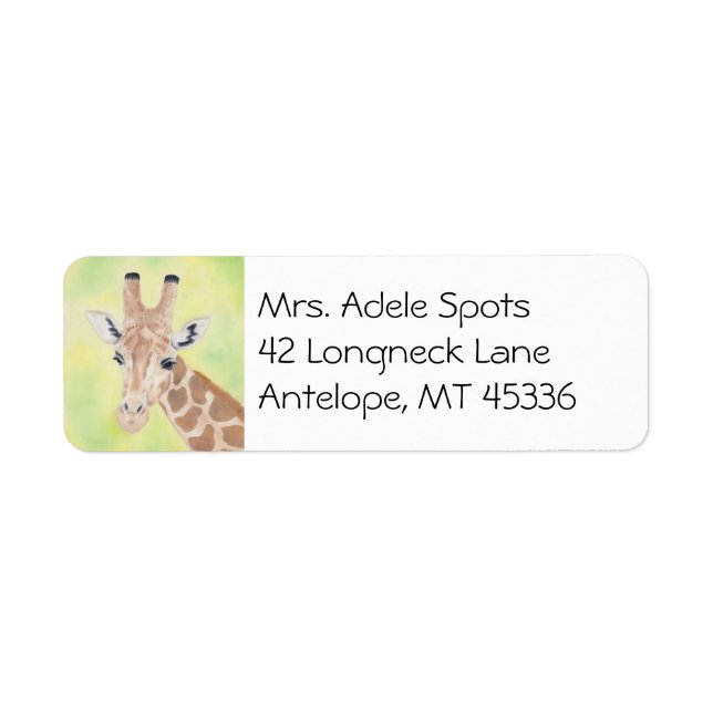 Giraffe address label (Front)