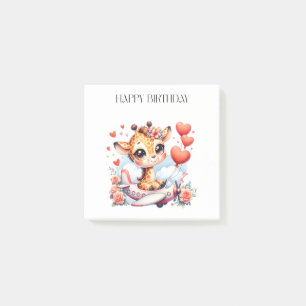Giraffe Aeroplane Birthday Post-it Notes