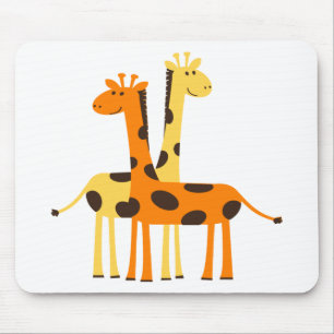 giraffe africa safari wildlife mouse pad