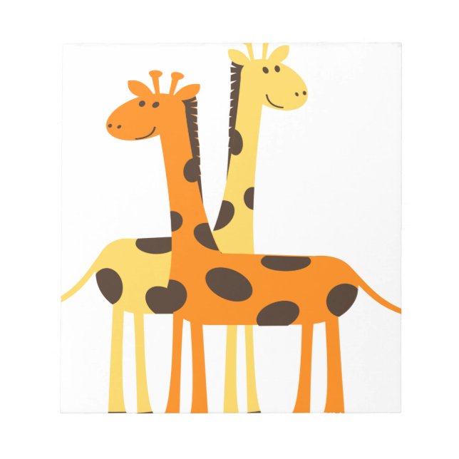 giraffe africa safari wildlife notepad (Front)