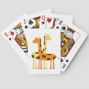 giraffe africa safari wildlife playing cards