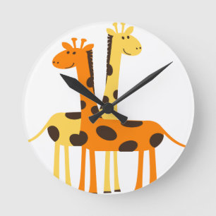 giraffe africa safari wildlife round clock