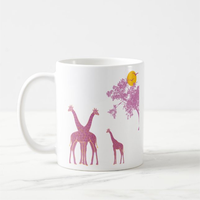 Giraffe African Safari Coffee Mug (Left)