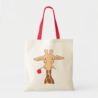 Giraffe and a Rose Tote