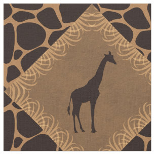 Giraffe and Animal Print Diamond Pattern. Fabric