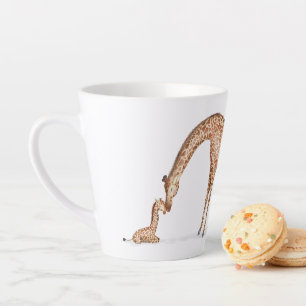 Giraffe and calf Mother's Day latte mug