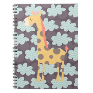 Giraffe and Clouds Notebook