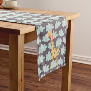 Giraffe and Clouds Short Table Runner