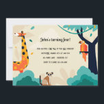 Giraffe and Friends Birthday Party Invitation<br><div class="desc">A trendy giraffe and friends birthday party invitation or trip to the zoo party. (Image by Freepik). The card is easy to customise with your wording, font and font colour. Not exactly what you're looking for? All our products can be custom designed to meet your needs at no extra charge....</div>