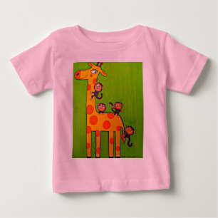 Giraffe and Monkey Business Baby T-Shirt