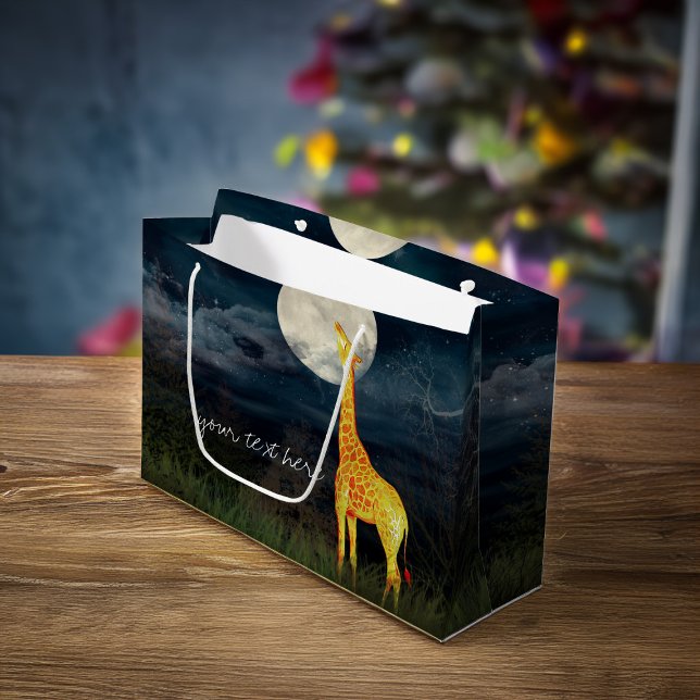 Giraffe and Moon | Custom Gift Bag (Creator Uploaded)
