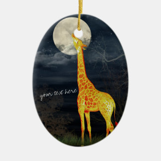 Giraffe and Moon | Custom Ornament Decoration