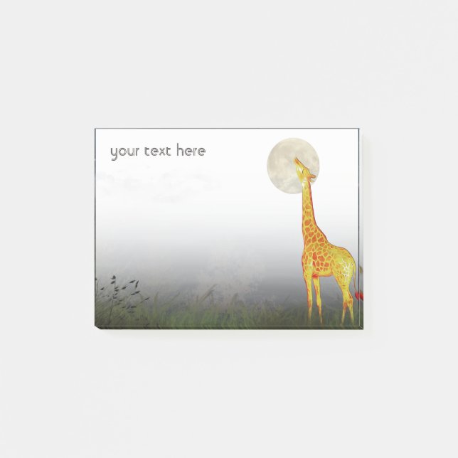 Giraffe and Moon | Custom Post-it® Notes (Front)