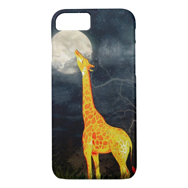 Giraffe and Moon iPhone Samsung Galaxy S6/S5 Cases (Back)