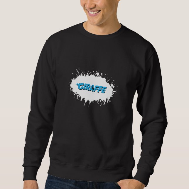 Giraffe Animal Fun Splash Sweatshirt (Front)