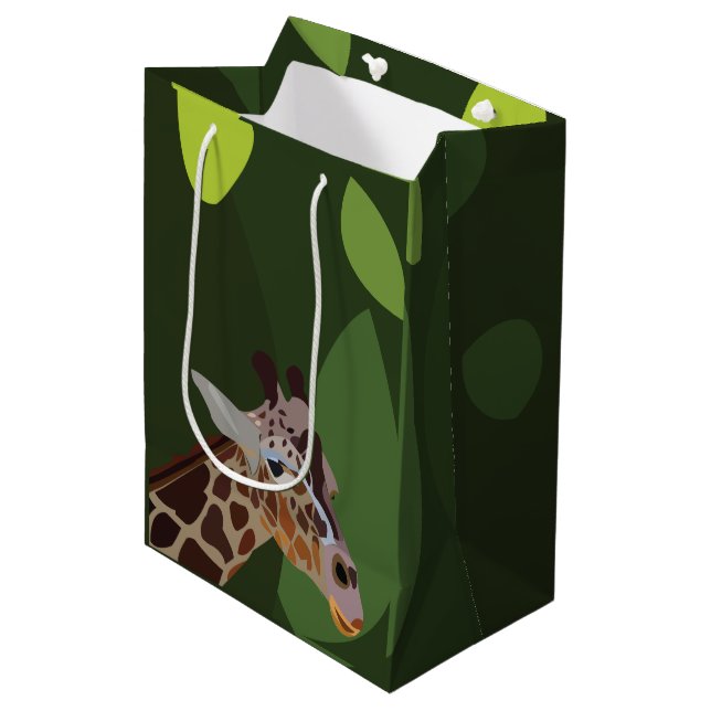Giraffe Animal Giraffe Medium Gift Bag (Front Angled)