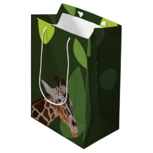 Giraffe Animal Illustration Medium Gift Bag