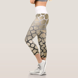 giraffe animal leggings capri