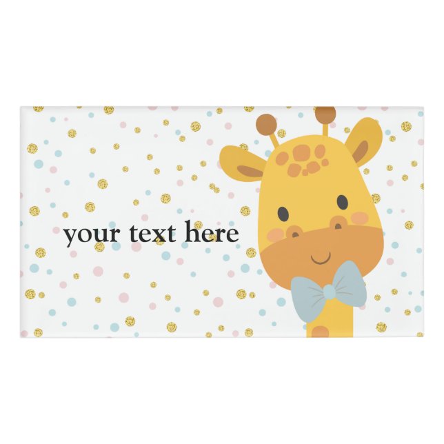 Giraffe , animal name tag (Front)