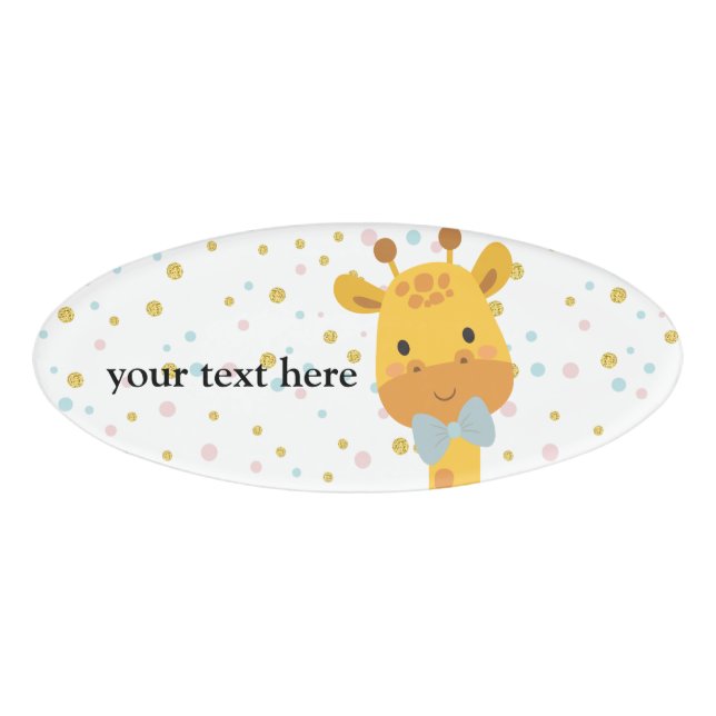 Giraffe , animal name tag (Front)
