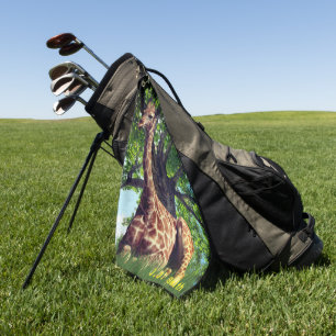 Giraffe Animal Personalised Golf Towel
