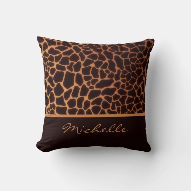 Giraffe Animal Print Cushion (Front)