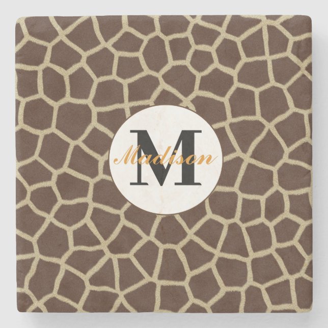 Giraffe Animal Print Drink Coaster (Front)