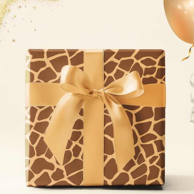 Giraffe Animal Print Safari Wild Life Wrapping Paper (Creator Uploaded)